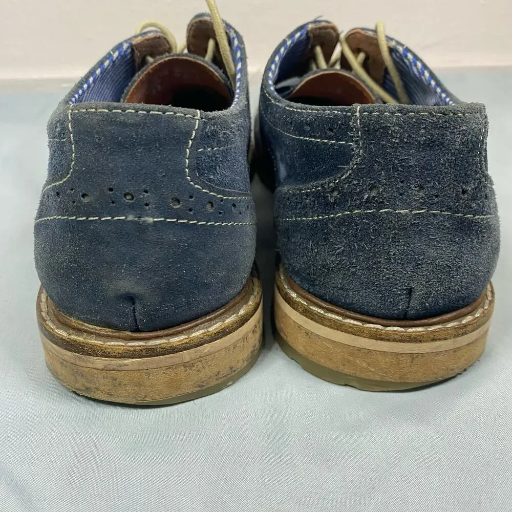 Ben Sherman Blue Suede Oxford Shoes Mens Size 9.5